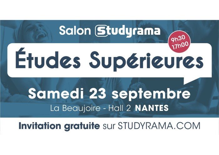 Études supérieures : 3 salons Studyrama – Samedi 23 septembre 2023 à La Beaujoire